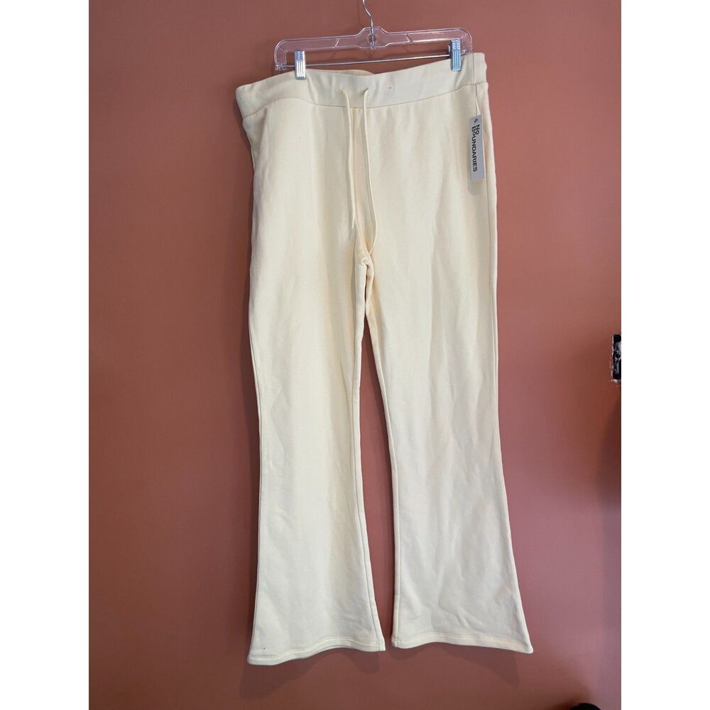 Cream Flare Sweatpants XL 16–18 Drawstring Waist Lounge Pants New With Tags